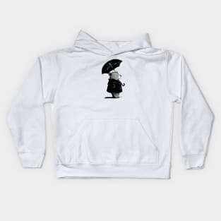 Teddy Bear in the Rain Kids Hoodie